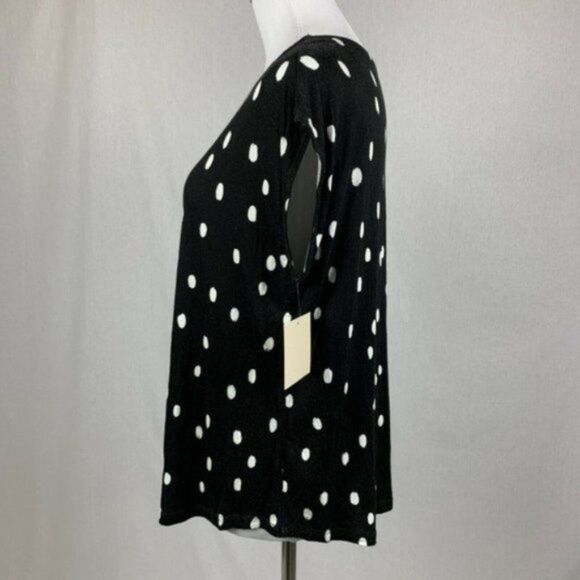14th And Union Cap Sleeve Polka Dot Printed Top - Picture 2 of 6